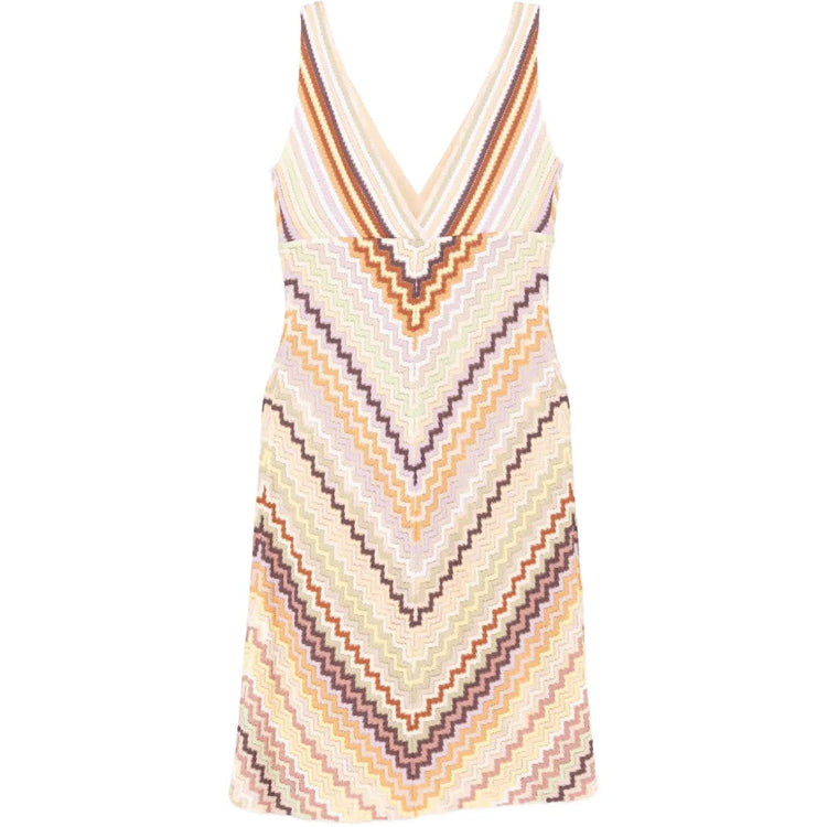 Striped Crochet-Knit Dress - view 2