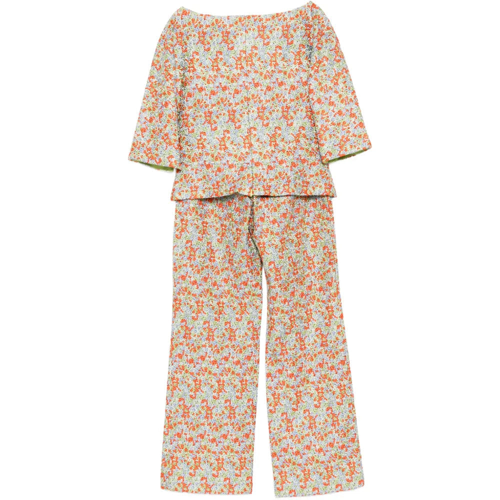 Ditsy Floral Embroidered Top & Trousers Set - view 2
