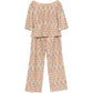 Ditsy Floral Embroidered Top & Trousers Set - Versace