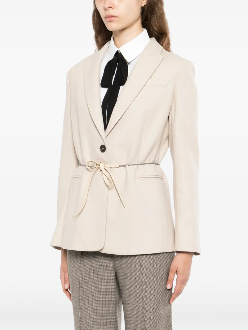 Beige Wool Blazer - view 3