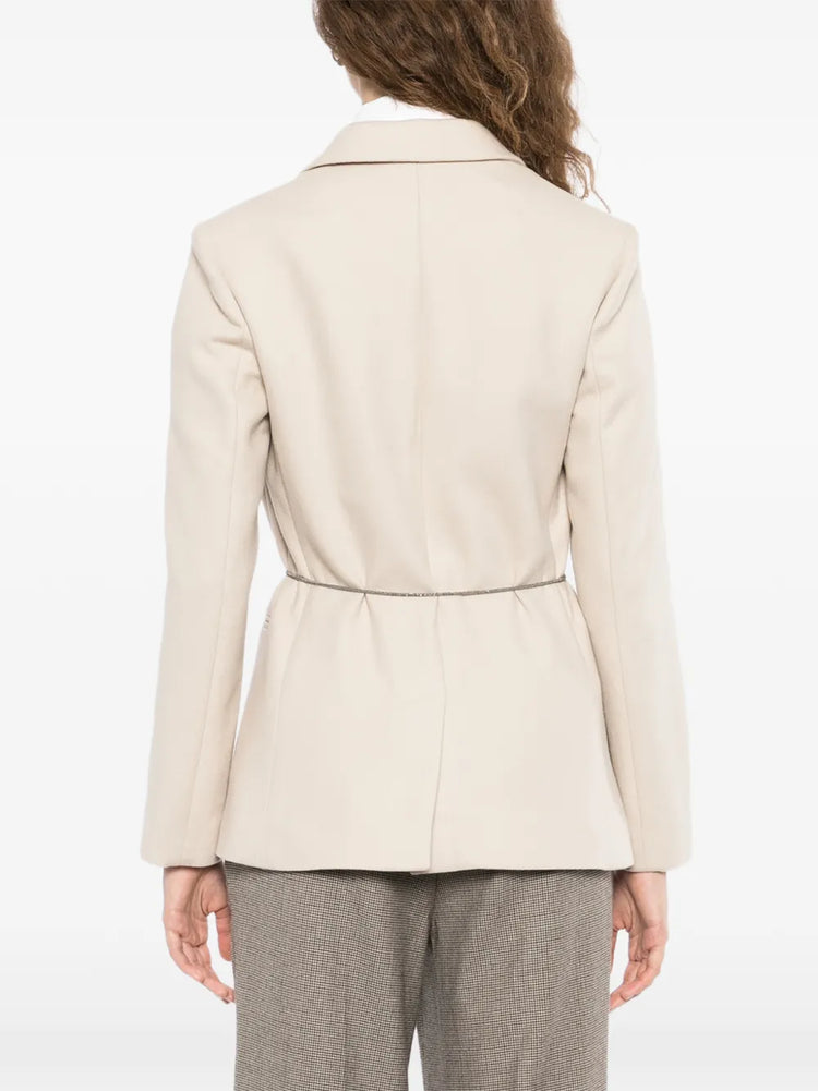 Beige Wool Blazer - view 4