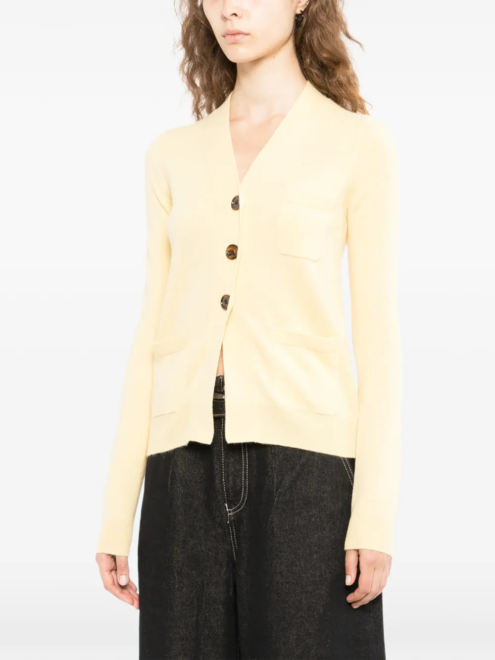 Yellow Cashmere Cardigan - view 3
