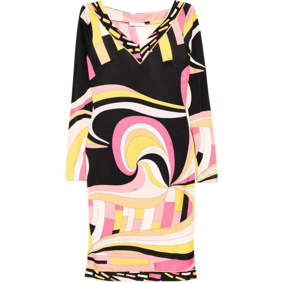 1960s Abstract Print Dress - PUCCI