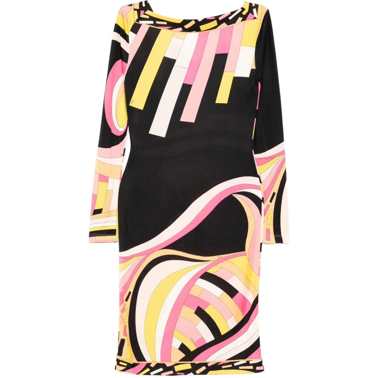 1960s Abstract Print Dress - view 2