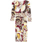 Abstract Print Long Sleeve Dress - view 2