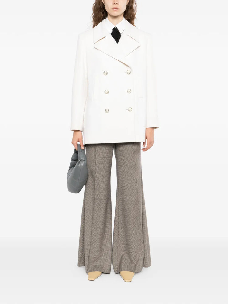 2017 Ecru Wool and Cashmere Peacoat - view 2