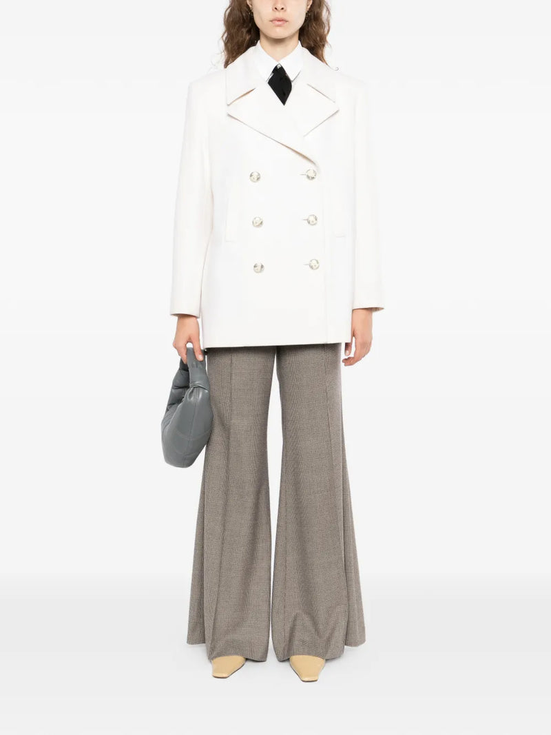 2017 Ecru Wool and Cashmere Peacoat - view 2
