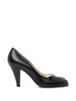 Black Peep-Toe Pumps - CHANEL