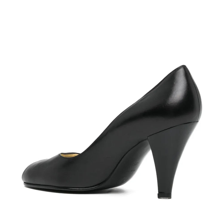 Black Peep-Toe Pumps - view 3