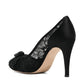 Black Lace Camellia Pumps - view 3