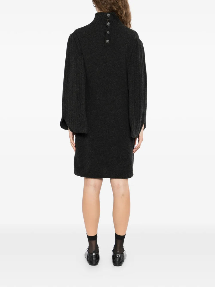2007 Charcoal Knitted Cashmere Dress - view 4