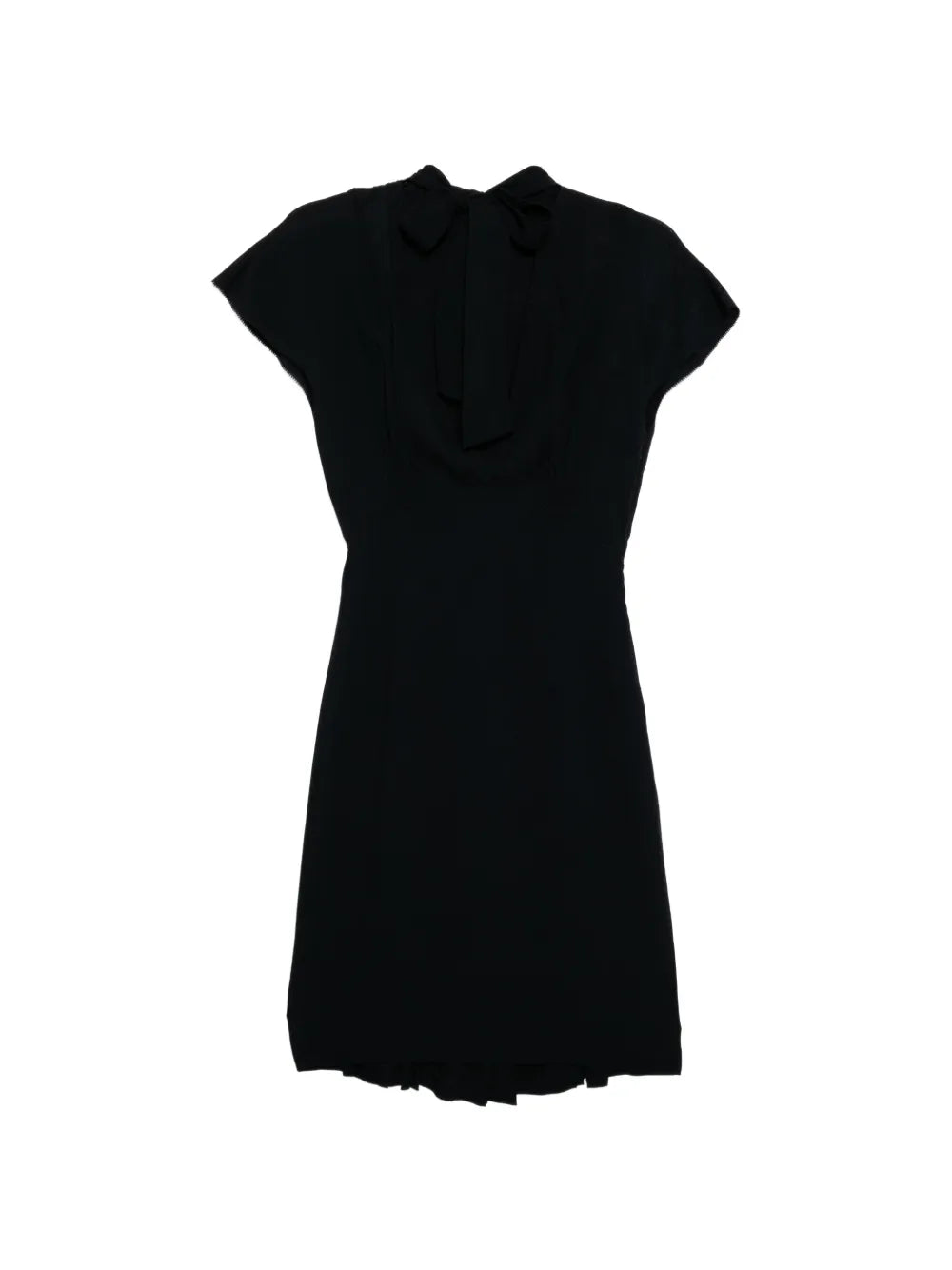 Short Sleeve Tie Neck Dress - Christian Dior