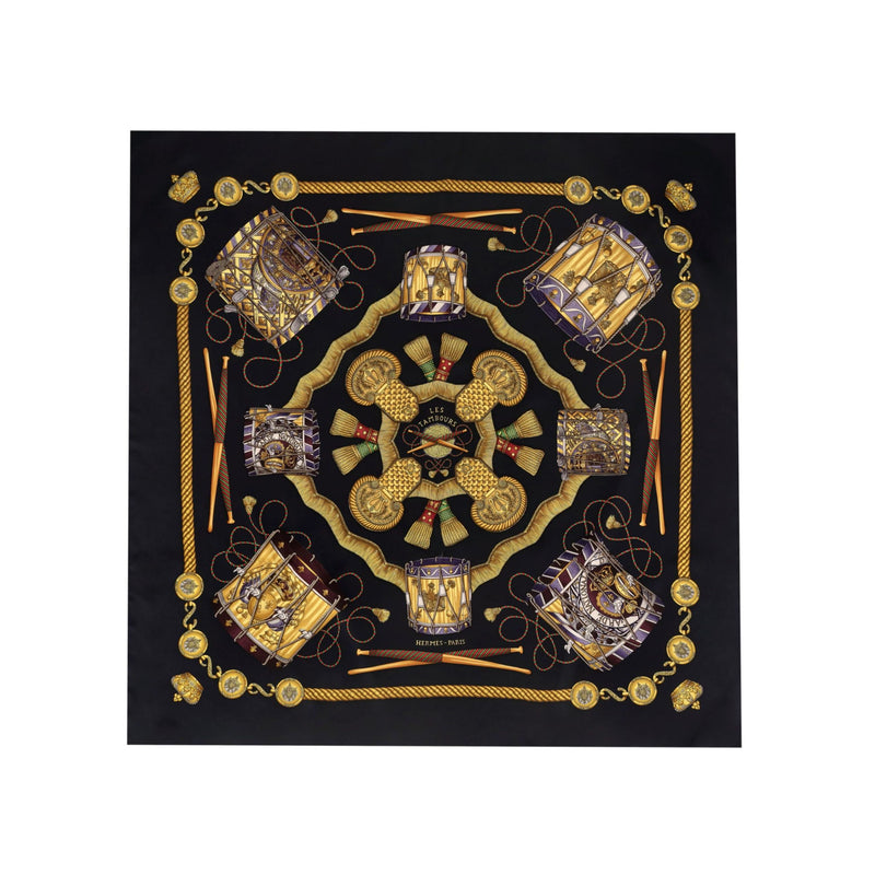 Les Tambours Carre Silk Scarf 90