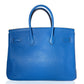 Birkin 35 Blue Mykonos PHW