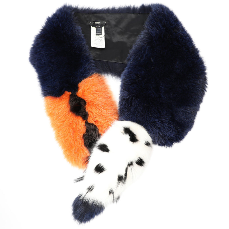 Multicolour Fur Scarf