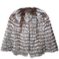 Grey Reversible Fur Coat