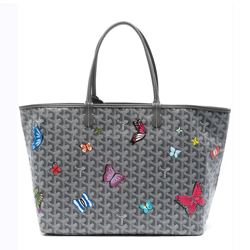 Customised Butterfly Grey Monogram St Louis PM Tote