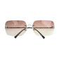 Rimless Rhinestone Sunglasses