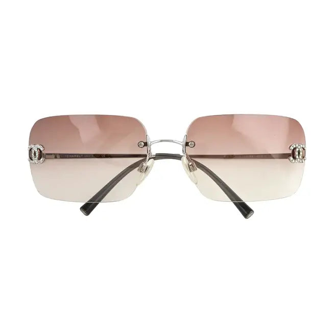 Rimless Rhinestone Sunglasses