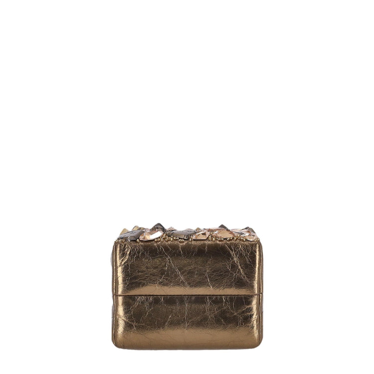 Chanel Metallic Gold Crystal Embellished Bag