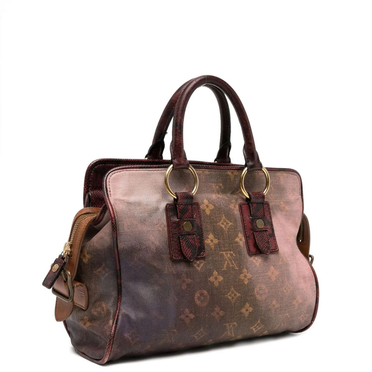 Louis Vuitton x Richard Prince Graduate Jokes Bag in burgundy and brown