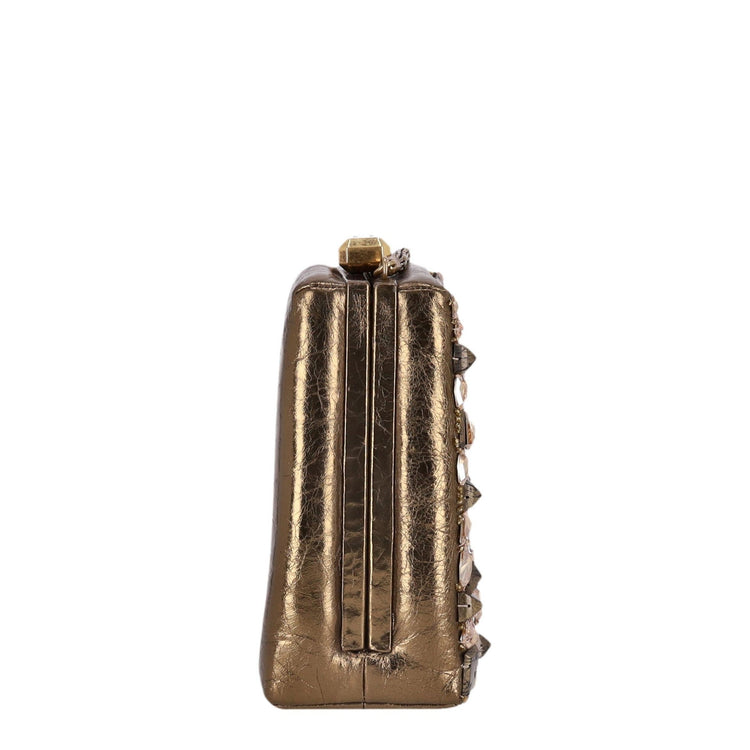 Chanel Metallic Gold Crystal Embellished Bag