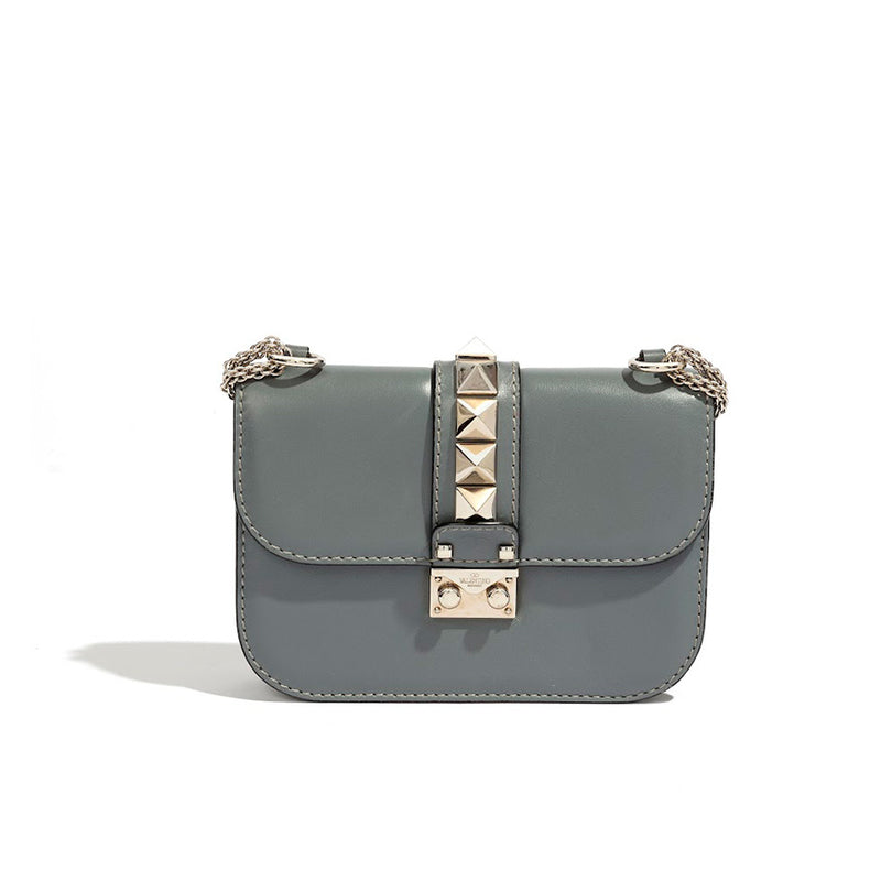 Valentino Grey Rockstud Mini Bag