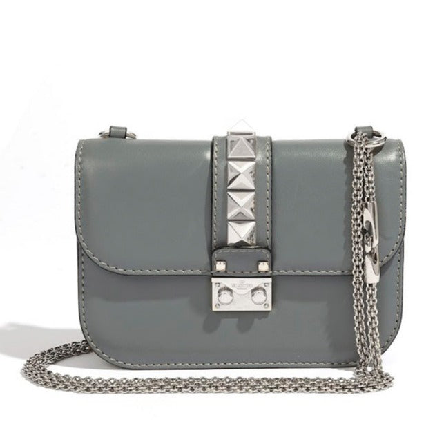 Grey Rockstud Mini Bag