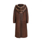 Suede Fur Hooded Coat