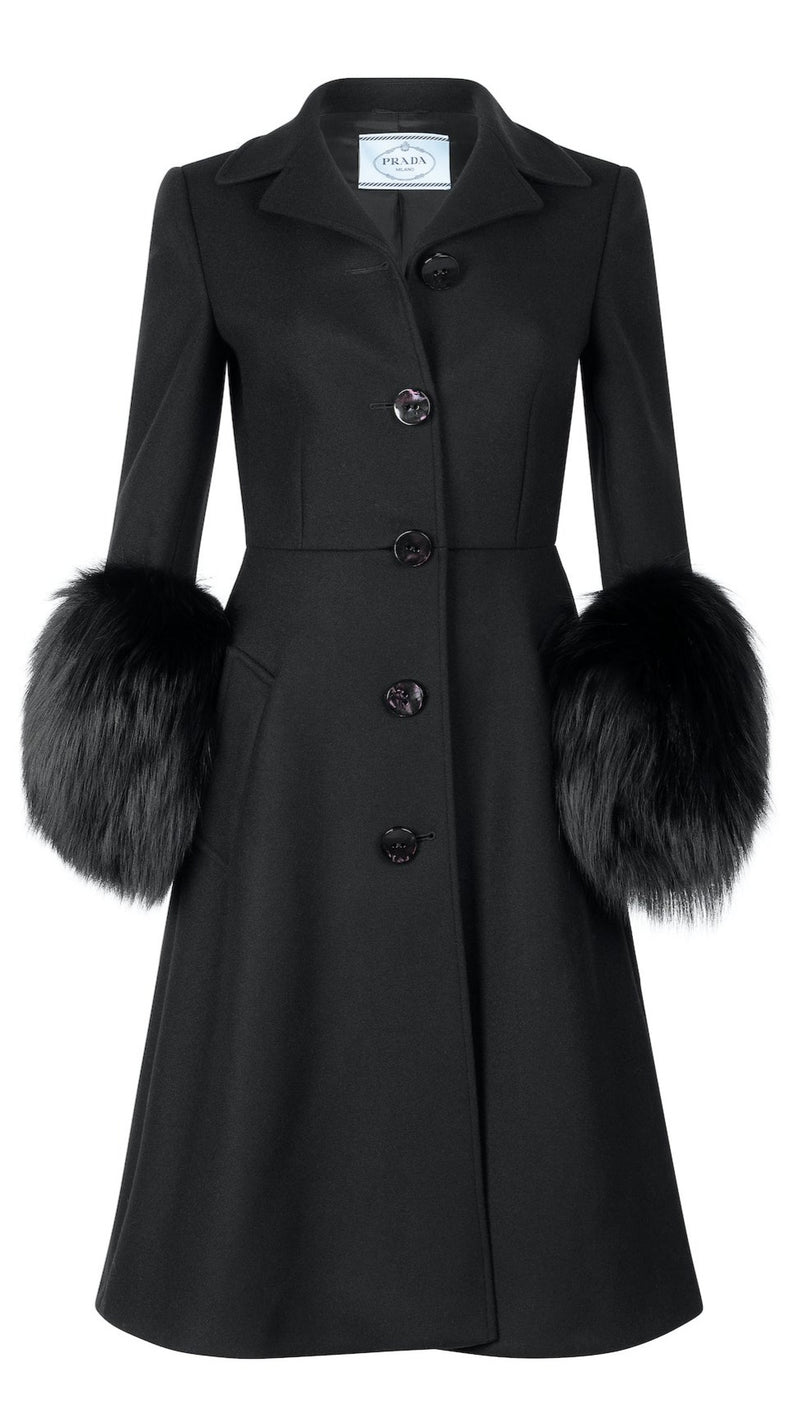 Black Coat with Cuffs