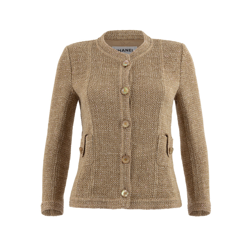 Beaded Pearly Tweed Jacket