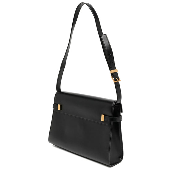 Saint Laurent Printed Manhattan Small Shoulder Bag GHW in leopard print