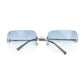 Rimless Rhinestone Sunglasses