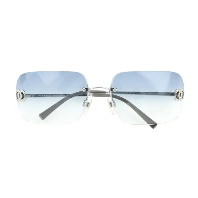 Rimless Rhinestone Sunglasses