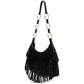Small “La Boheme" Suede Fringe Hobo Bag