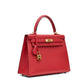 Kelly 25 Sellier Rouge Casaque Epsom GHW