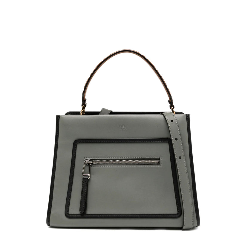 Fendi Small Runaway Two-Tone Leather Tote