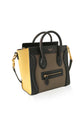 Tri Colour Leather and Nubuck Micro Luggage Tote