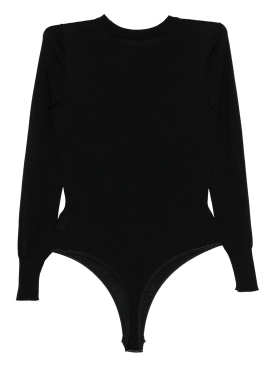 Alaïa Crewneck Black Bodysuit