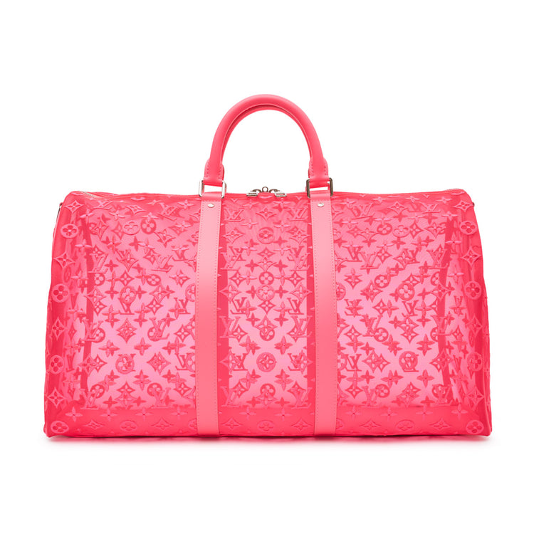 Virgil Abloh Mesh Yellow Keepall 50