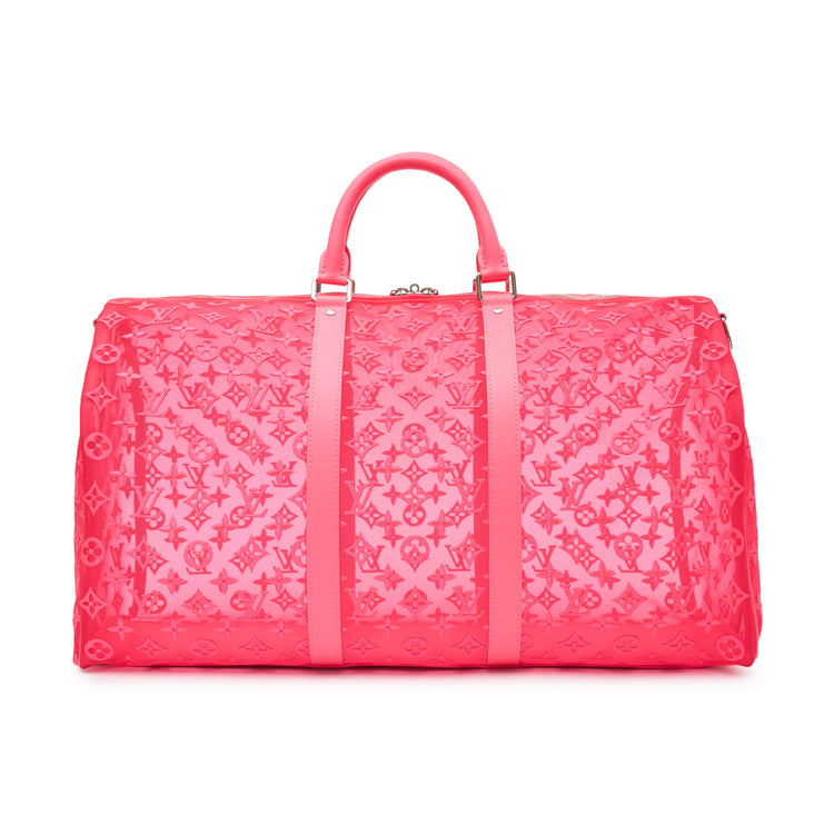 Virgil Abloh Mesh Pink Keepall 50
