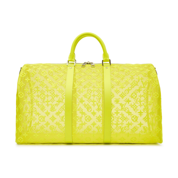 Virgil Abloh Mesh Yellow Keepall 50
