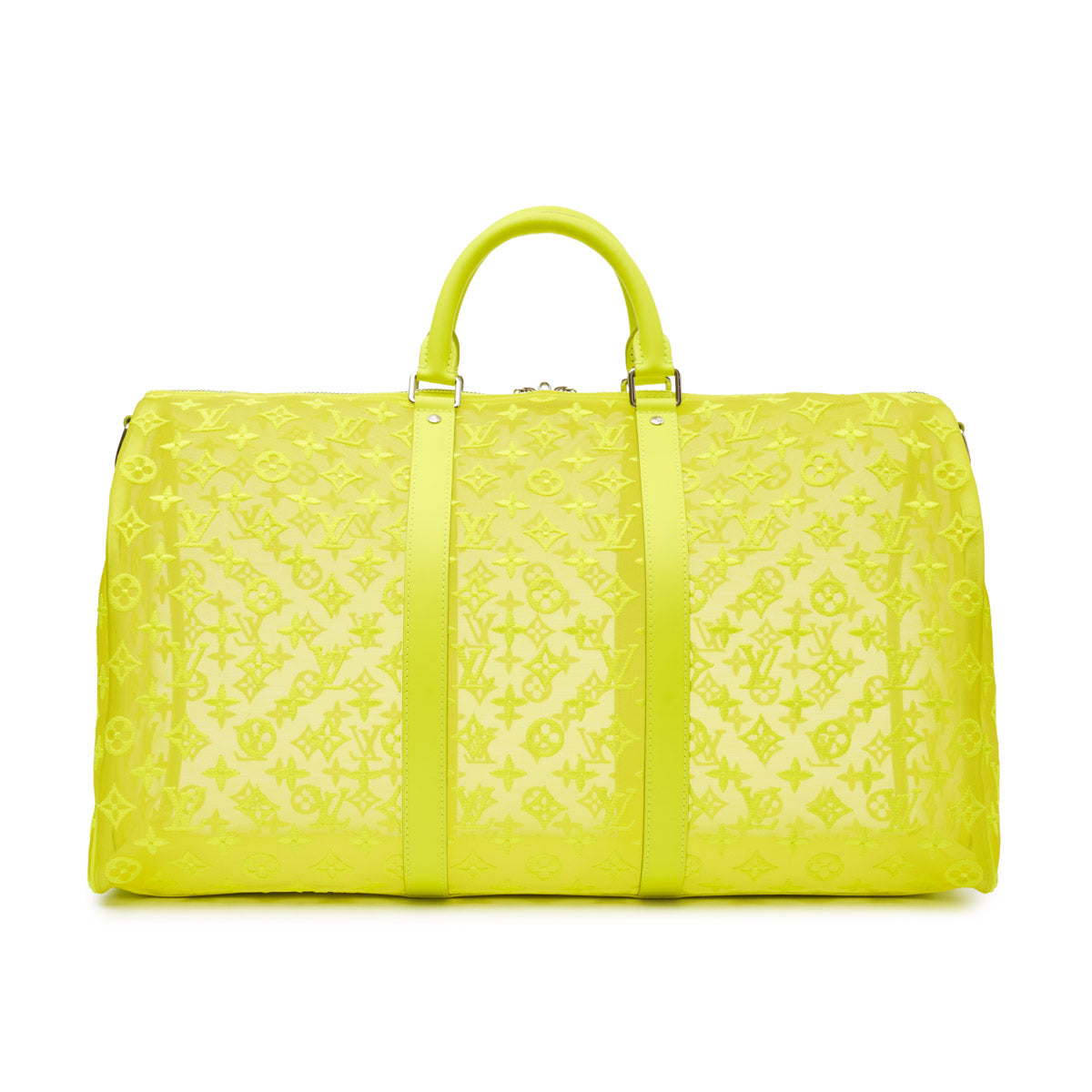 Virgil Abloh Mesh Yellow Keepall 50