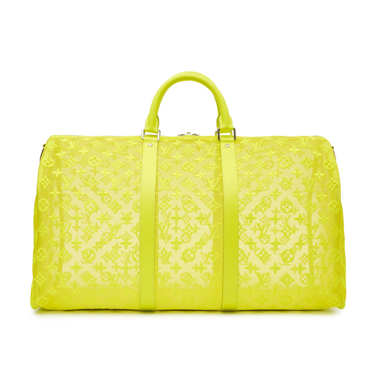 Virgil Abloh Mesh Yellow Keepall 50