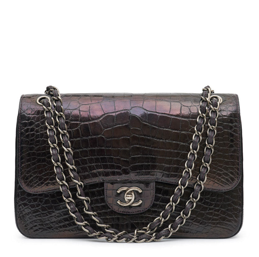 Chanel Iridescent Purple Double Flap Bag