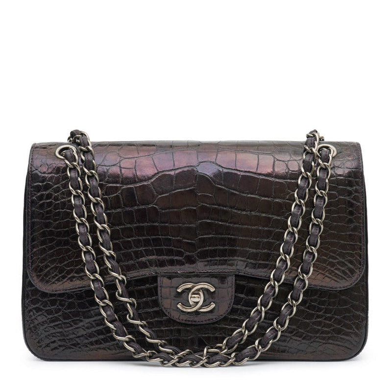 Chanel Iridescent Purple Double Flap Bag