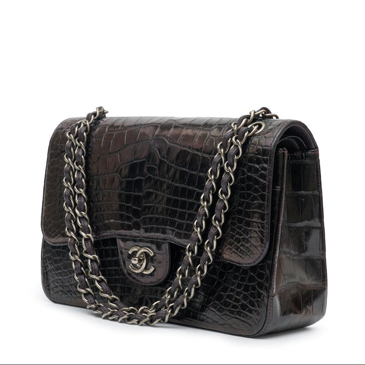 Chanel Iridescent Purple Double Flap Bag