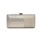 Metallized Lambskin Embellished with Strass Paris-Dallas Clutch