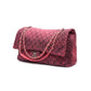 Airline Pink Denim XXL Flap Bag