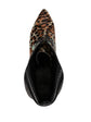 Balenciaga Nicolas Ghesquière multicolour pony hair runway ankle boots with bold design and high heel.